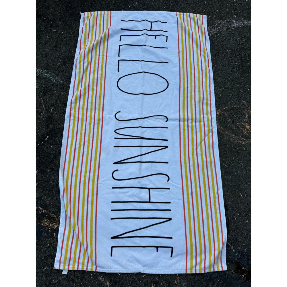 Rae Dunn HELLO SUNSHINE Beach Towel